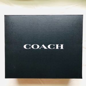 Authentic Coach EMPTY Black Extra Large 13¾ x 13 Quality Gift Box & Logo Tissues